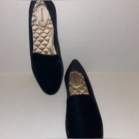 BIRDIES NWOB The Starling Black Velvet Slip On Flats Loafer Women's Size 11 - Picture 10 of 11
